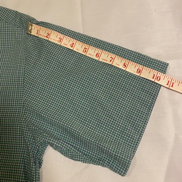 Tommy Hilfiger Button Down Shirt Plaid Short Sleeve Classic Fit Medium - Picture 7 of 8